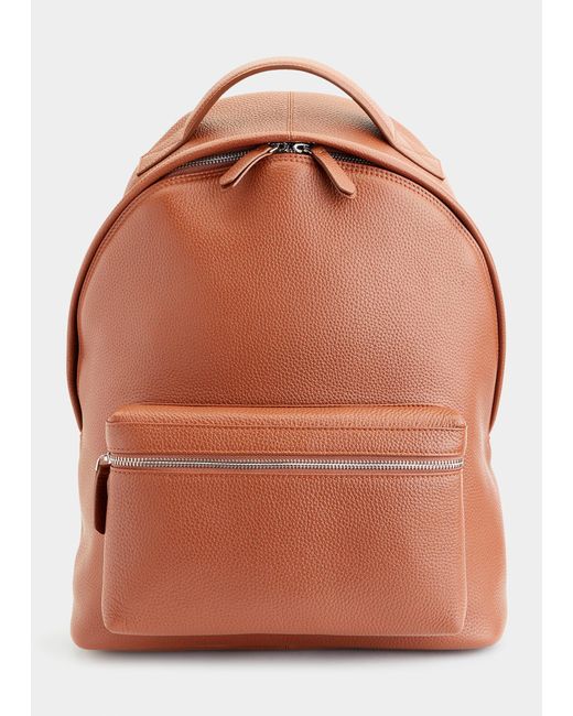 ROYCE New York Personalized Leather Executive Backpack in Orange Lyst