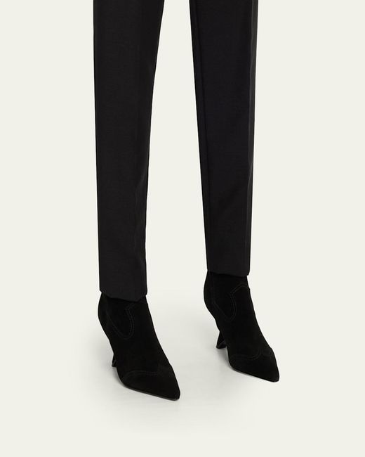 Jonathan Simkhai Black Shadow Suede Western Booties