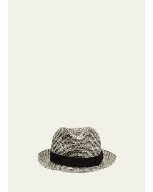 Inverni Multicolor Hemp Textile Fedora Hat for men