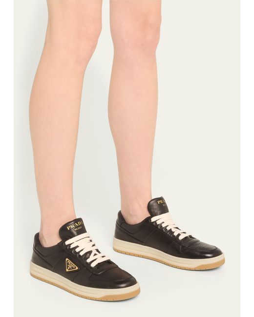 Prada White Leather Low-top Sneakers