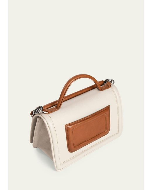 Pierre Hardy Natural Alpha Plus Flap Leather Top-handle Bag