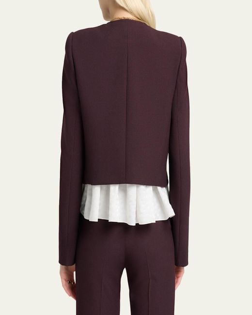 Chloé Purple Wool Crepe Single-Breasted Jacket