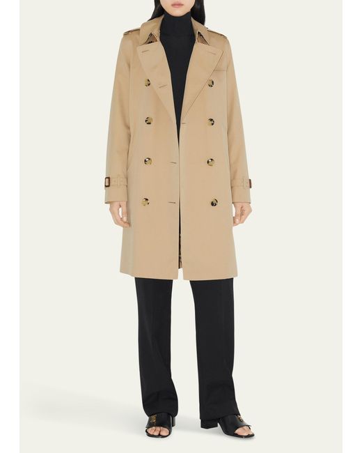 Burberry Natural Kensington Organic Belted Double-breasted Trench Coat