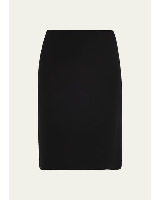 Giorgio Armani Black Silk Cady Pencil Skirt