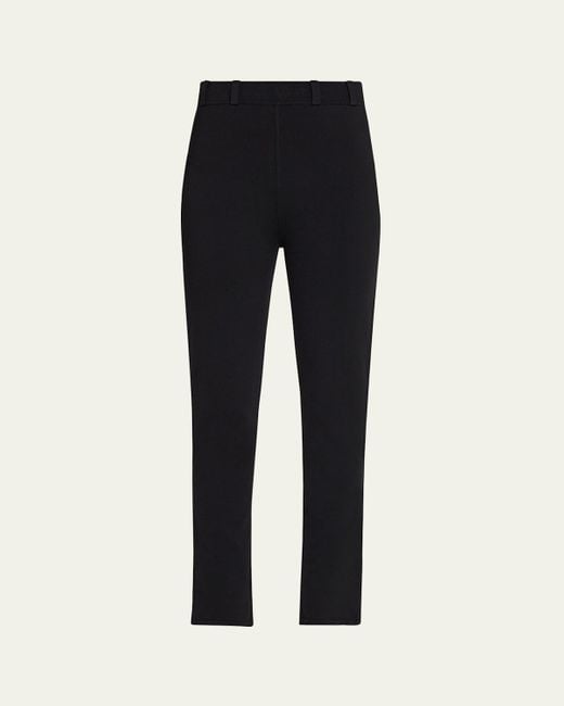 Alaïa Blue Belt-Loop Ankle Leggings