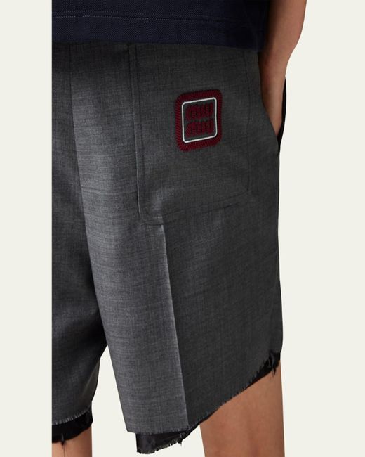 Miu Miu Gray Mid-Rise Bermuda Shorts