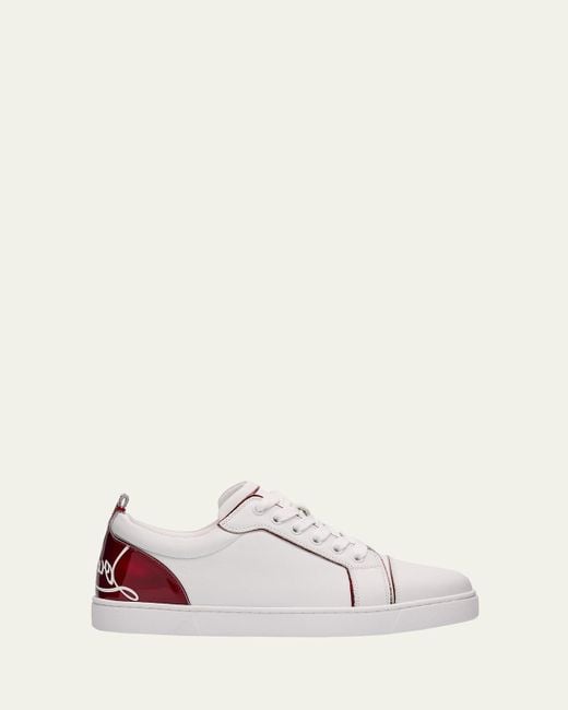 Christian Louboutin Natural Fun Louis Junior Leather Low-Top Sneakers
