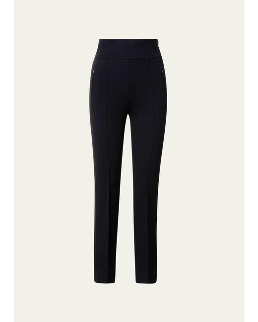 Akris Punto Blue Maxine High Waist Signature Jersey Pants