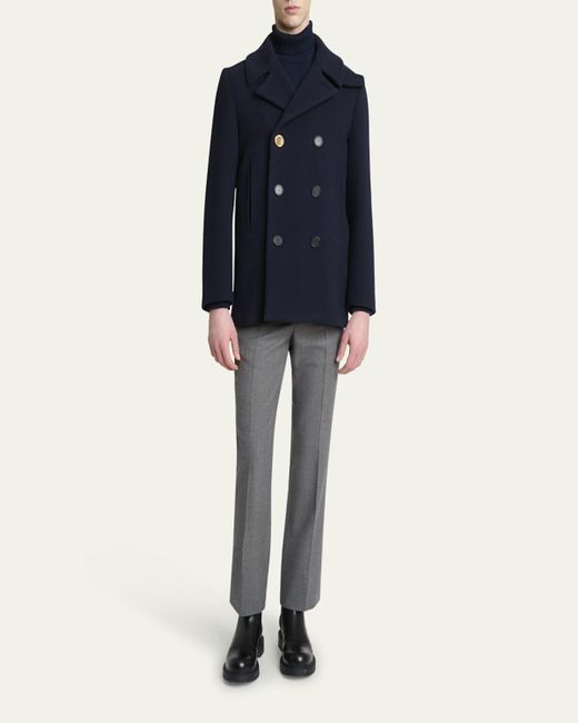 Givenchy Blue Double-Face Wool Peacoat for men