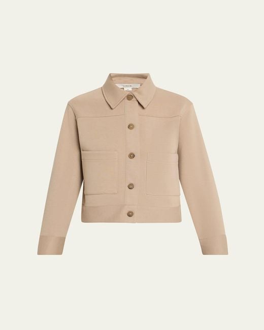 Vince Natural Cropped Patch Pocket Jacket