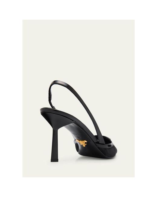 Prada Natural Rete Nylon Mesh Slingback Pumps