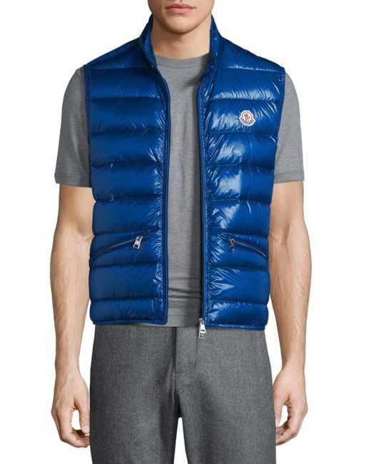 Moncler Blue Gui Puffer Vest for men