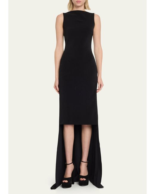 Balenciaga Black High-low Bi-stretch Gown