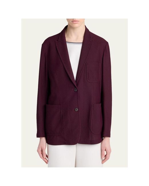 Giorgio Armani Purple Two-Button Blazer