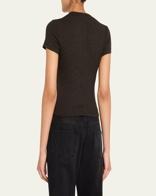 FRAME Black The Rib Baby Tee
