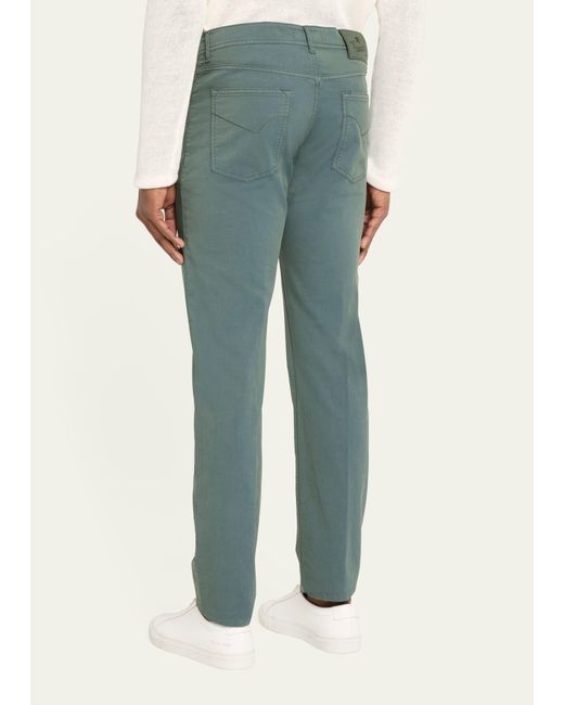 Marco Pescarolo Blue Solaro 5-pocket Pants for men