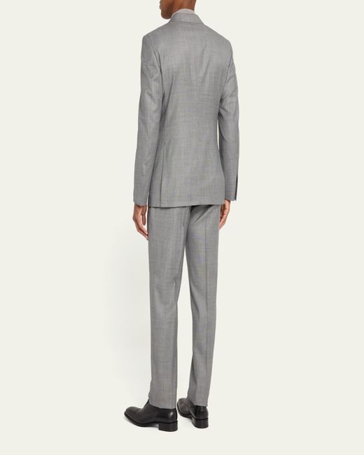 Tom Ford Gray Modern Fit Sharkskin Suit for men