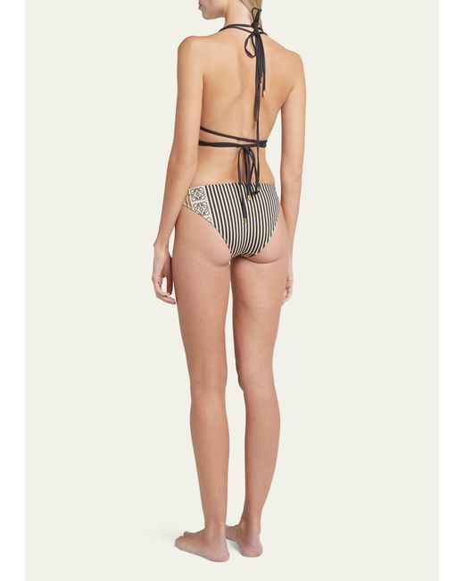 Loewe Natural Stripe Wrap Bikini Top