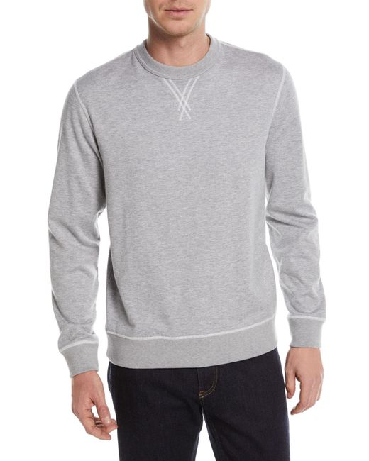Ermenegildo Zegna Heathered Cotton/cashmere Sweatshirt in Gray for Men ...