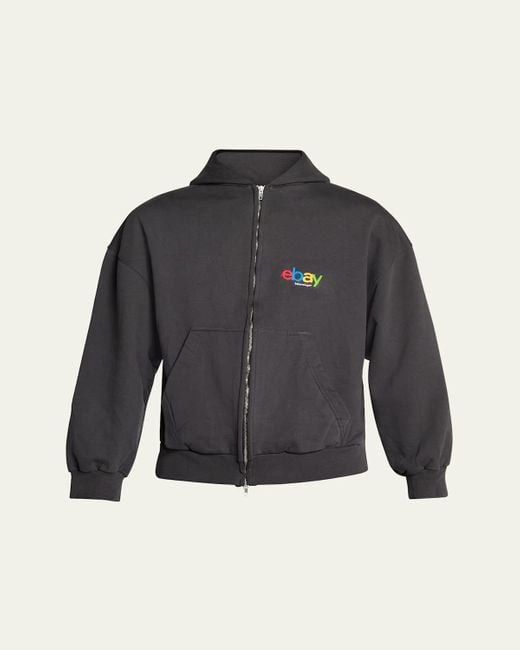 BALENCIAGA Hoodie ドライフリース Balenciaga Grey Blurry Logo Hoodie Balenciaga