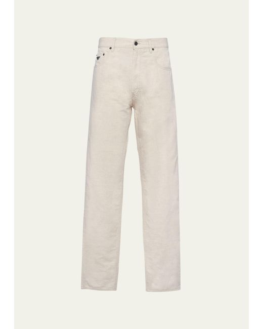 Prada Natural 5-pocket Chambray Jeans for men