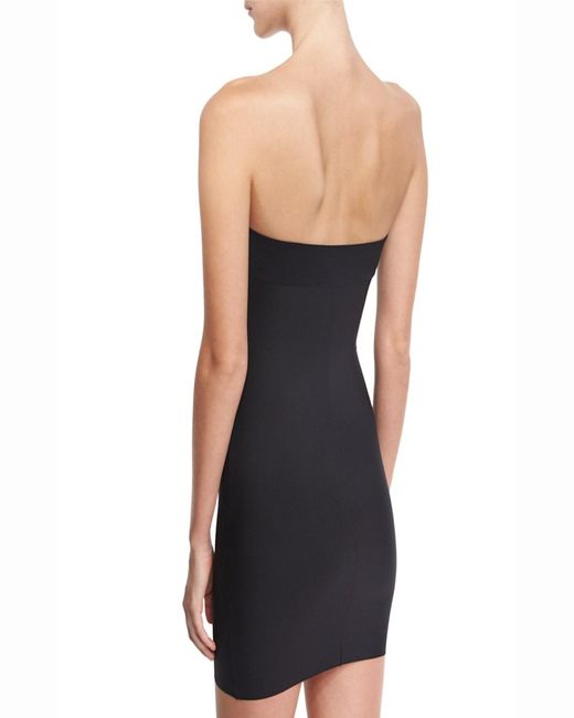 Commando Blue Two-Faced Tech Strapless Control Shapewear Slip