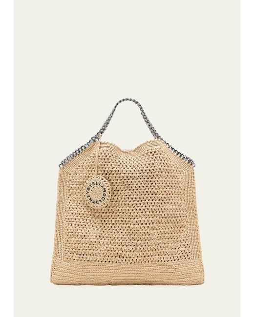 Stella McCartney Natural Falabella Small Eco Crochet Raffia Tote Bag