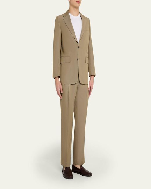 Auralee Natural Single-Breasted Wool Blazer for men