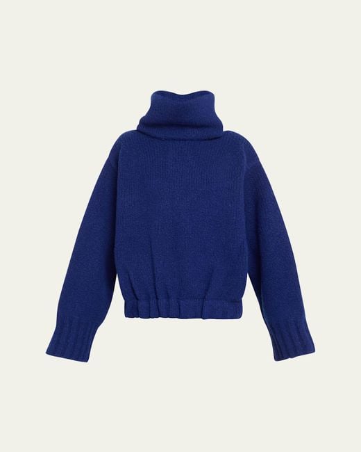 Dries Van Noten Terrell Oversized Turtleneck Wool Sweater in