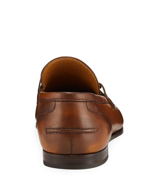 Gucci Brown Jordaan Leather Loafer for men
