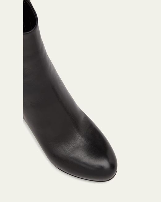Prada White Leather Zip Ankle-Booties