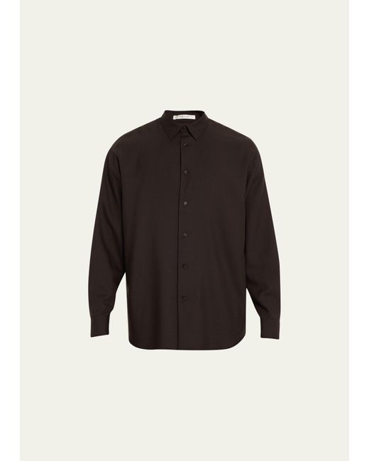 The Row Black Giorgio Cashmere Dress Shirt for men