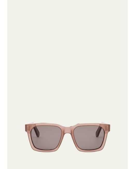 Céline Natural Bold 3 Dots Acetate Square Sunglasses