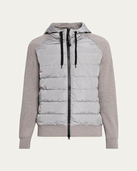 Canada Goose Gray Hybridge Huron Padded-Front Jacket for men