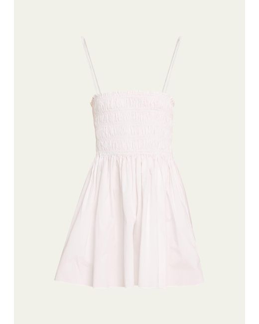 Matteau Natural Shirred Bodice Mini Dress