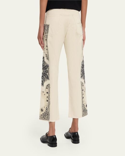 R13 Natural X-Boyfriend Patchwork Jeans