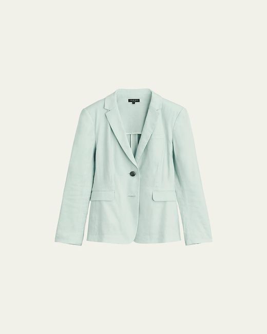 Rag & Bone Blue Razor Linen Blazer