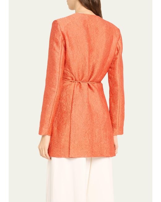 Alexis Orange Marsci Brocade Wrap Mini Dress