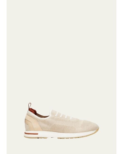 Loro Piana Natural Flexy Knit Slip-on Trainer Sneakers