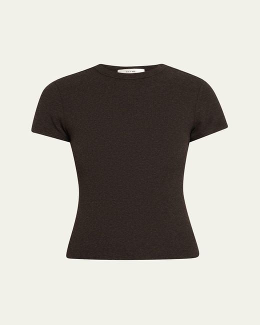 FRAME Black The Rib Baby Tee