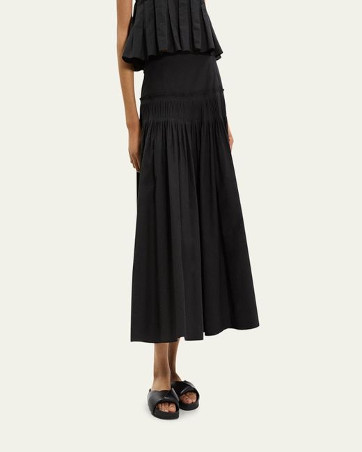 Theory Black High-Rise Yoke Skirt
