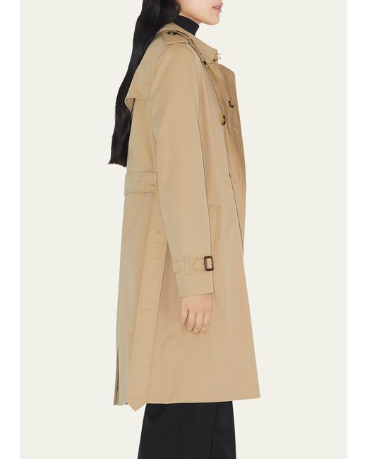 Burberry Natural Kensington Organic Belted Double-breasted Trench Coat