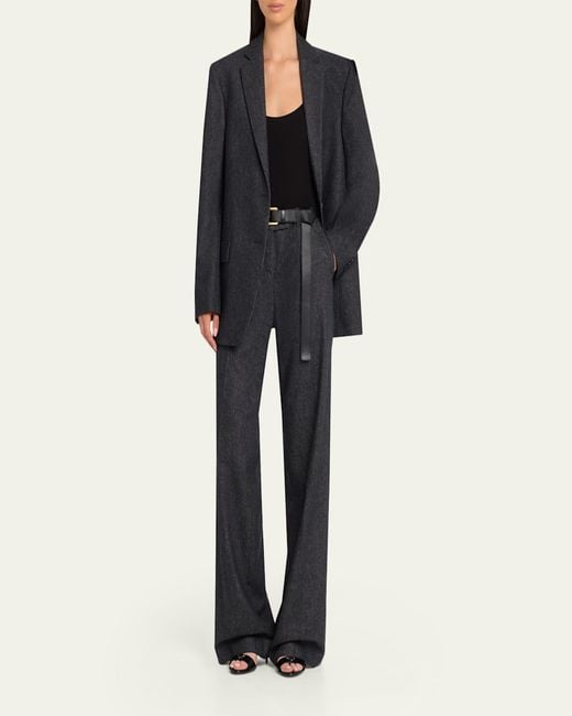 Michael Kors Blue Nico Two-Button Wool Blazer