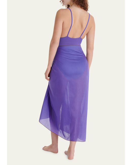 Eres Purple Cabine Sarong Coverup