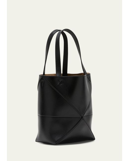 Loewe Black Puzzle Mini Leather Top-handle Bag