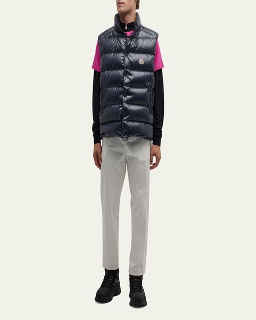 Moncler Blue Tibb Nylon Laque Vest for men