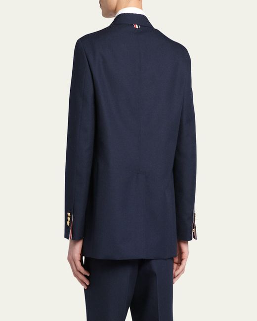 Thom Browne Blue Crisp Wool Unstructured Sport Coat for men