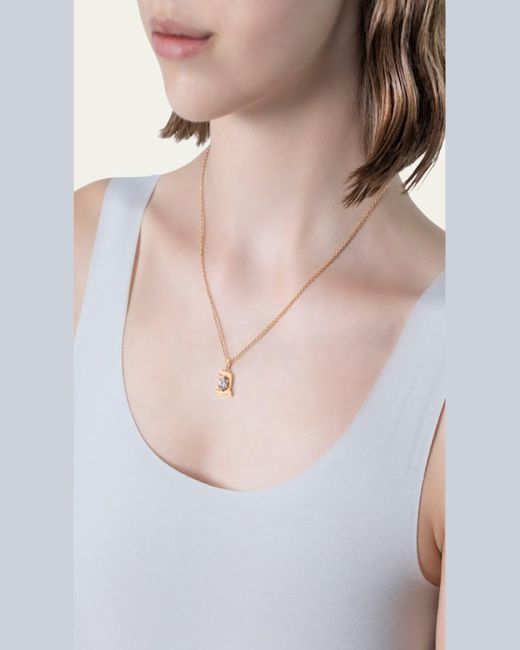 Procaccia Jewelry Natural 18K Hebrew Bet Spinel Initial Necklace, 18"L