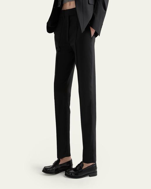 Prada Black Superfine Wool Tailored Pants