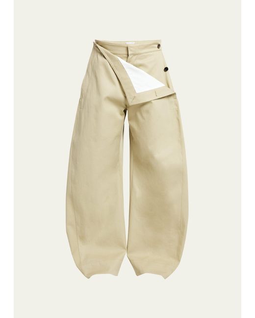Bottega Veneta Natural Wide-leg Pants With Sailor Flap for men